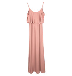 Dusty Rose Ruffle Maxi Dress