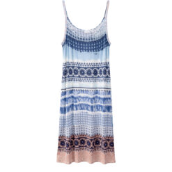 Blue Boho Tank Midi Dress