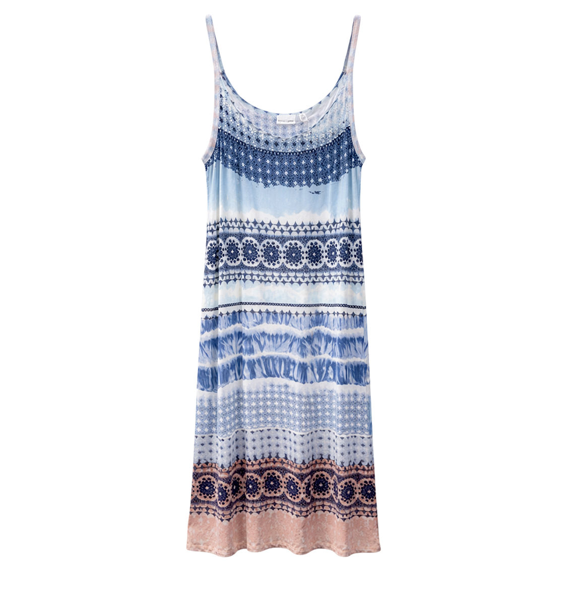 Blue Boho Tank Midi Dress