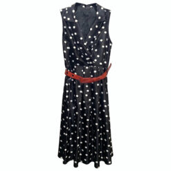 Classic Polka Dot Shirt Dress with Belt