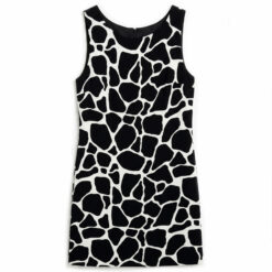 Giraffe Print Sleeveless Shift Dress