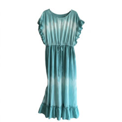 Boho Teal Ombre Maxi Dress