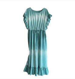 Boho Teal Ombre Maxi Dress